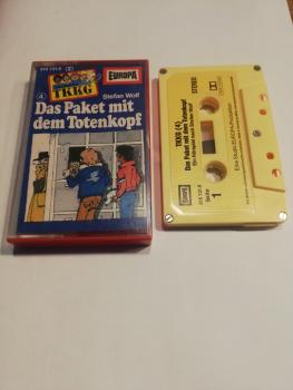 TKKG Folge 4 Das Paket mit dem Totenkopf 5-fach Silber geschraubt Gelb mit Gelben Aufkleber 515721.8 Europa